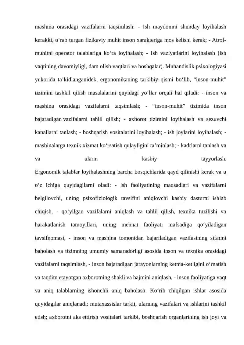 Ergonomika va inson faoliyati 4