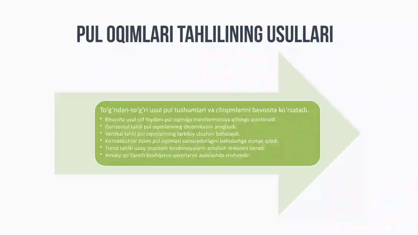 Moliyaviy faoliyatdan pul oqimining tahlili 4
