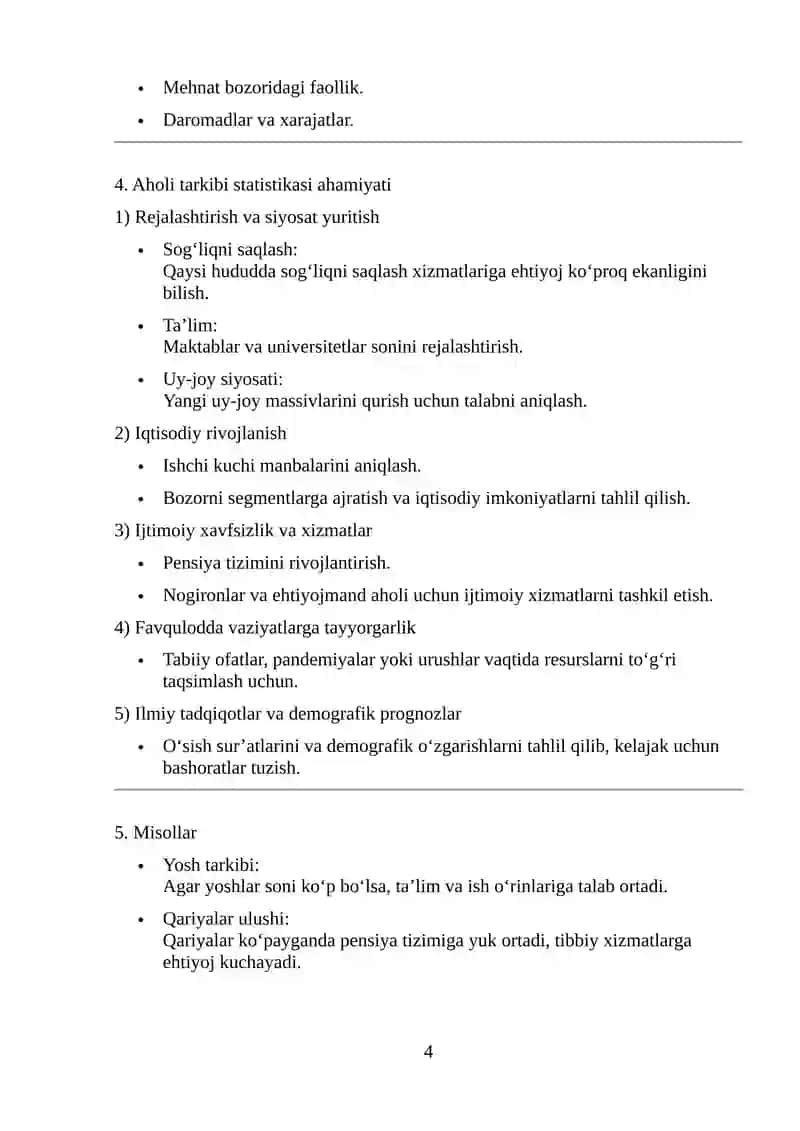 Aholi tarkibi statistikasi 4