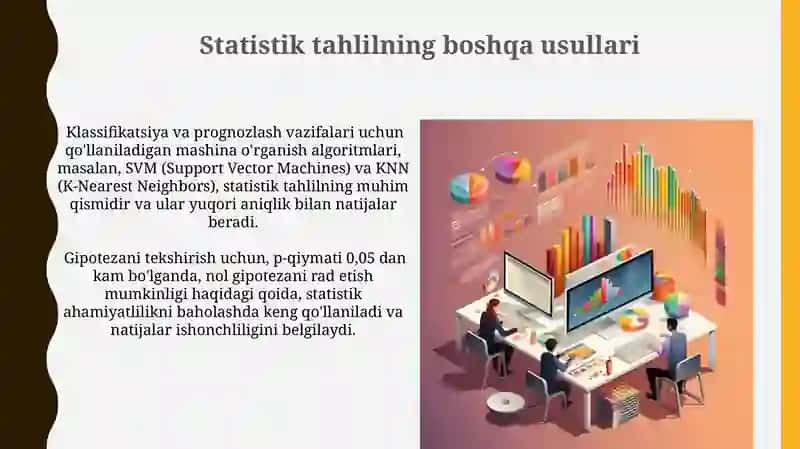 Ma’lumotlar tahlilida statistik usullar 4