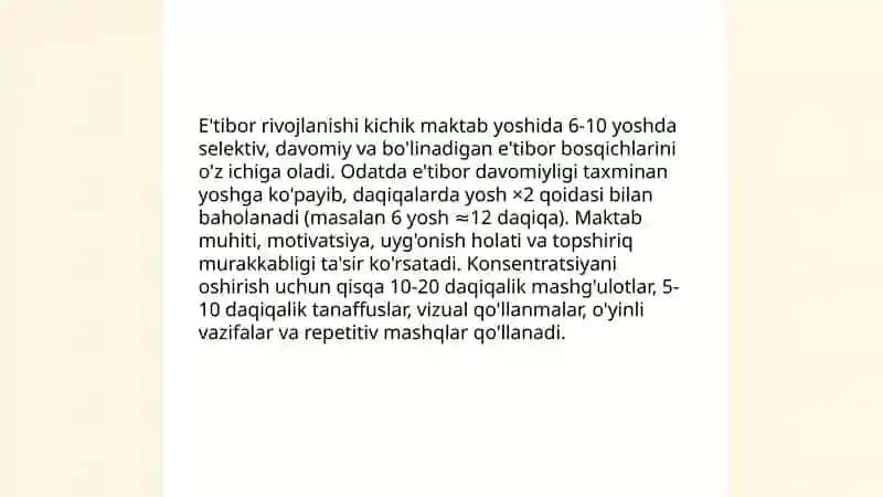 Kichik maktab yoshidagi bolalarda kognitiv jarayonlar rivoji 4