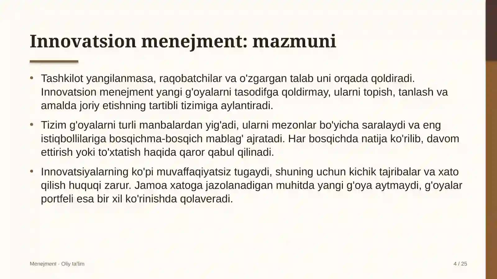 Buyurtmaxonalar misolida: mohiyati, bosqichlari, usullari va ko'rsatkichlari 4