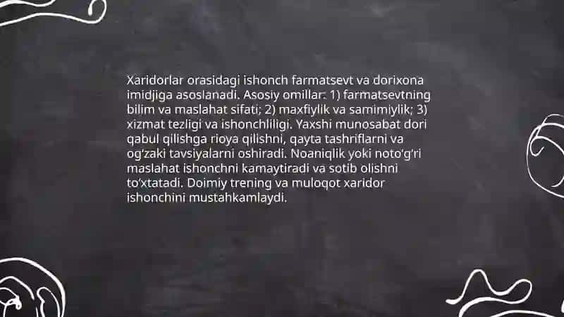 Dorixona xaridorining psixologiyasi 4