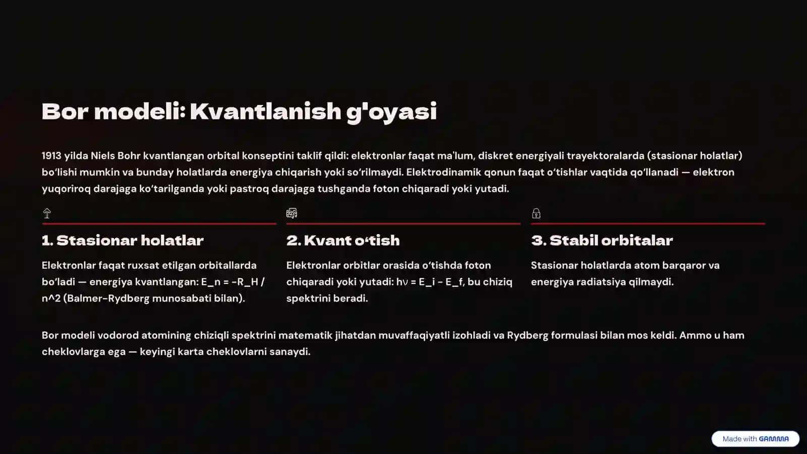 Atomning chiziqli spektri: Kirish 4