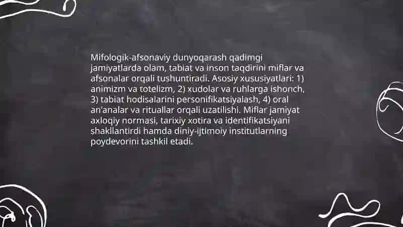 Dunyo qarashning tarixiy shakllari 4