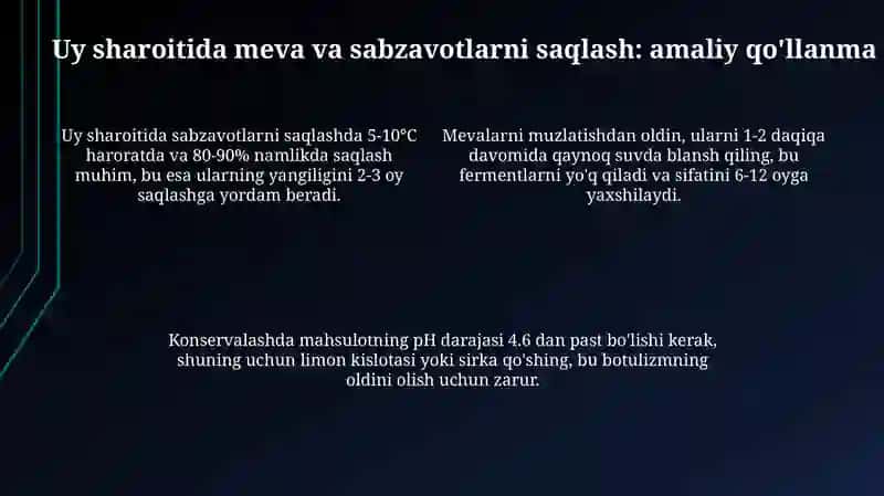 Meva sabzavotlarni tabiiy usulda konservalash 4