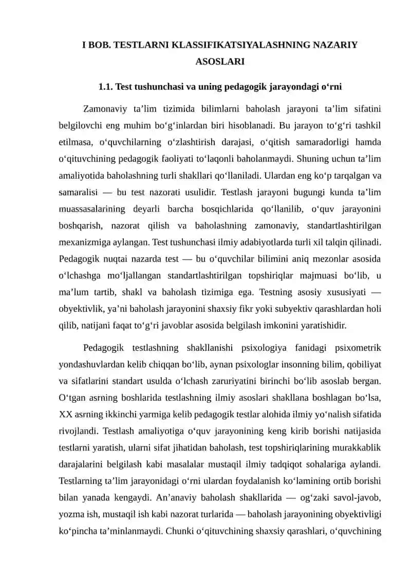 Testlashtirish sohalari va muammolari 4