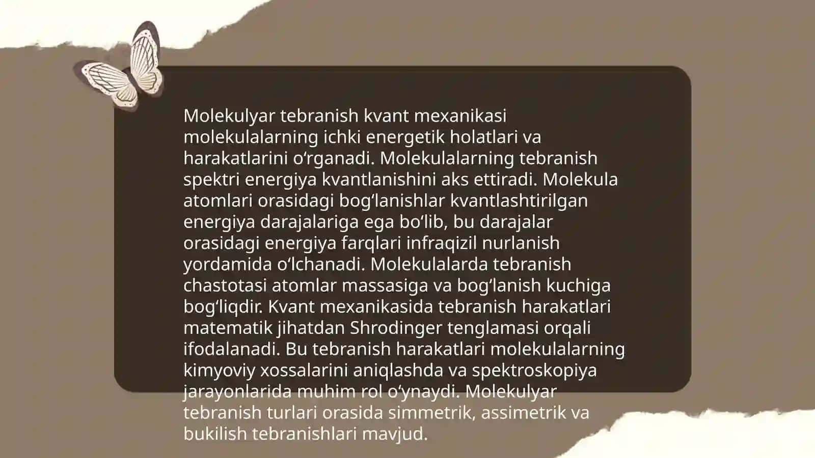 Molekulalarning tebranma harakati va spektri 4