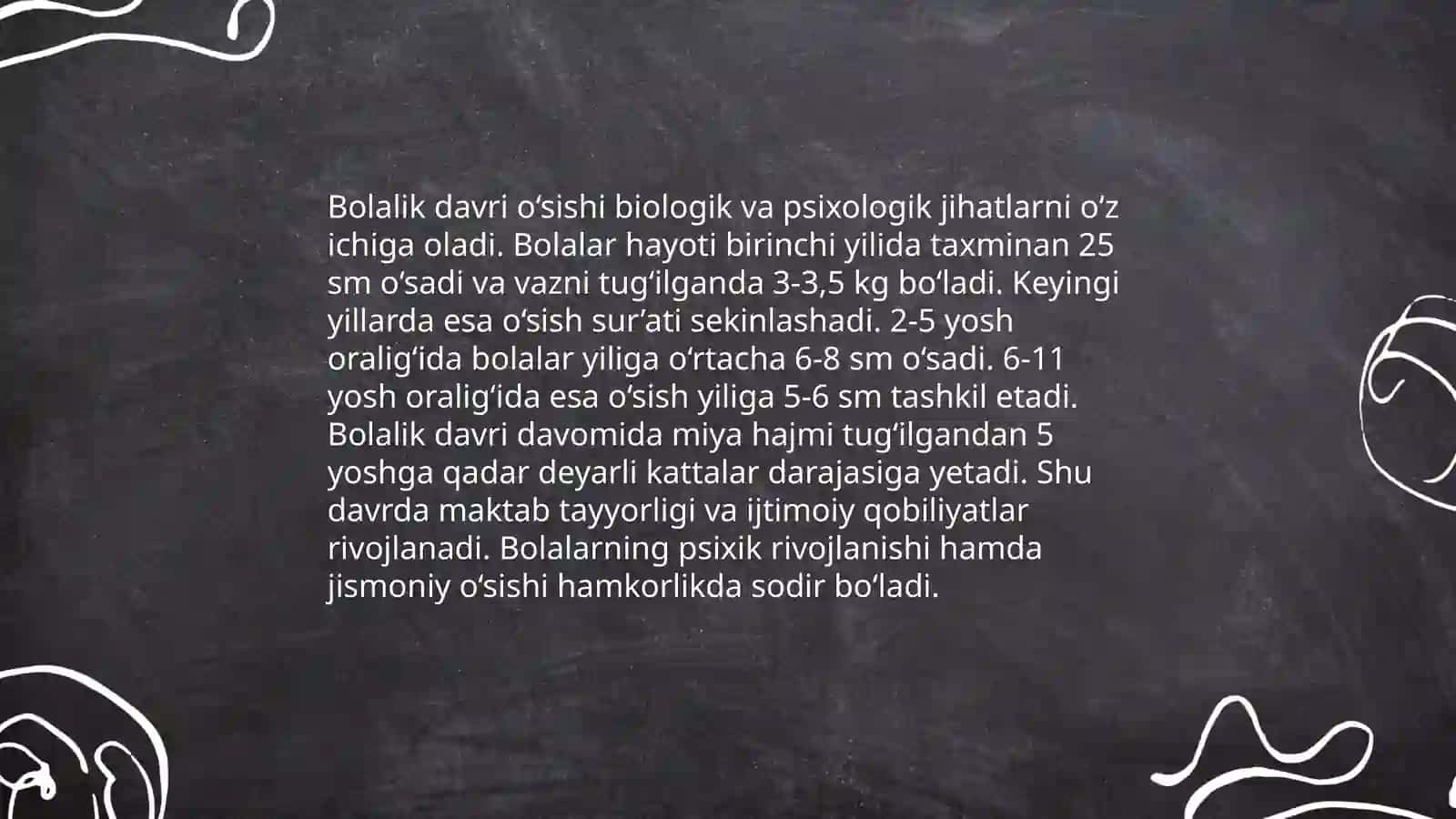 Chaqaloqlik davri rivojlanishi 4