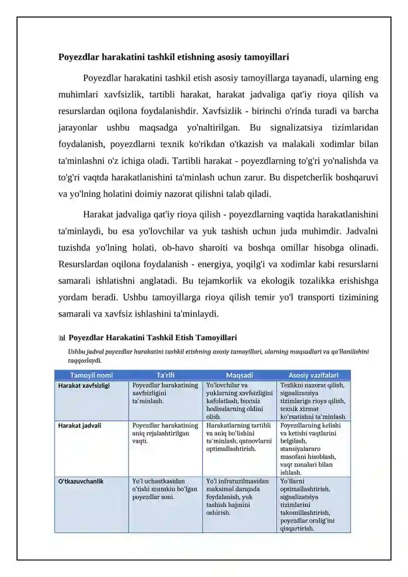 Poyezdlar harakatini tashkil etish 4