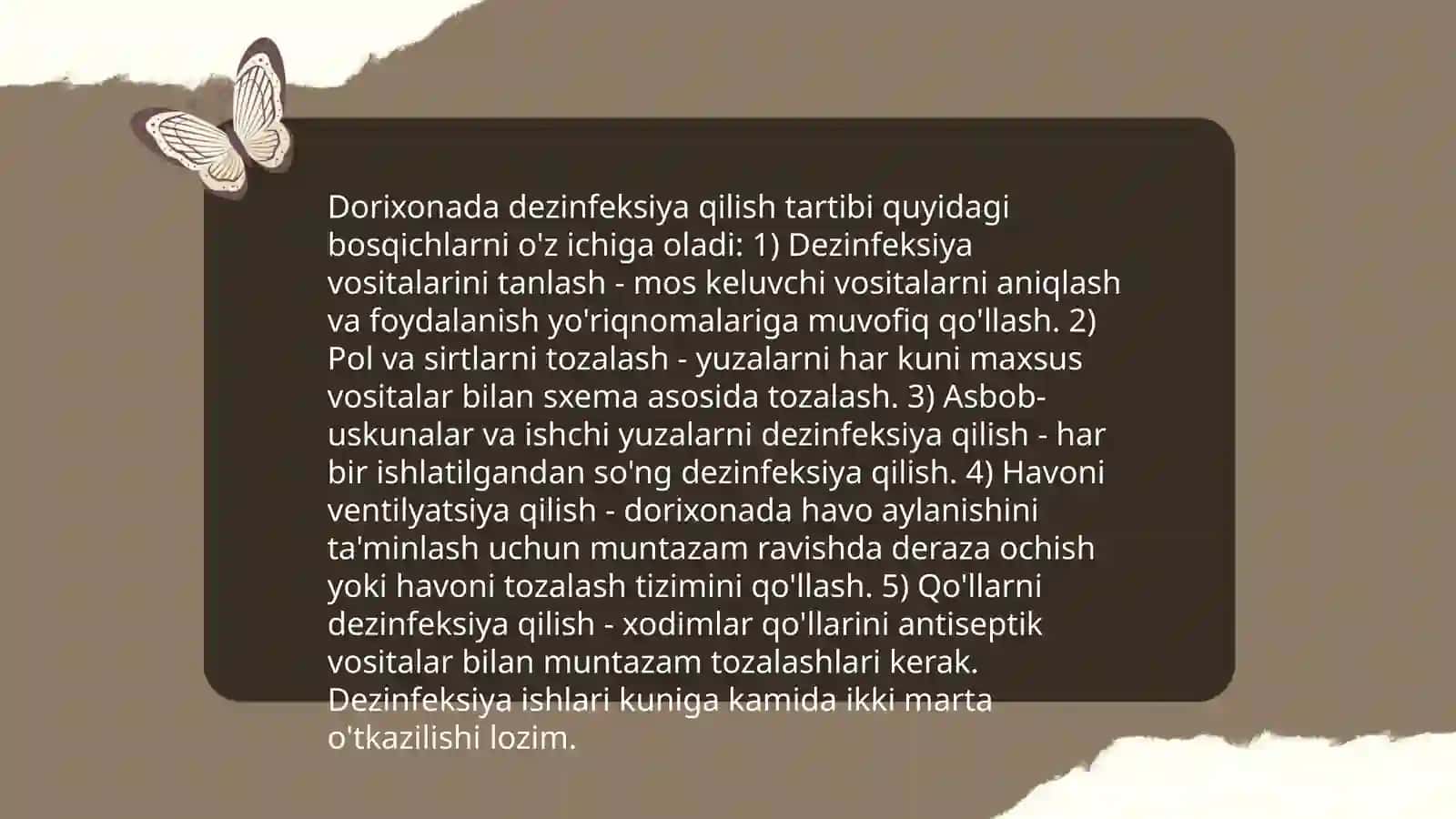 Dorixona sanitariya qoidalari 4