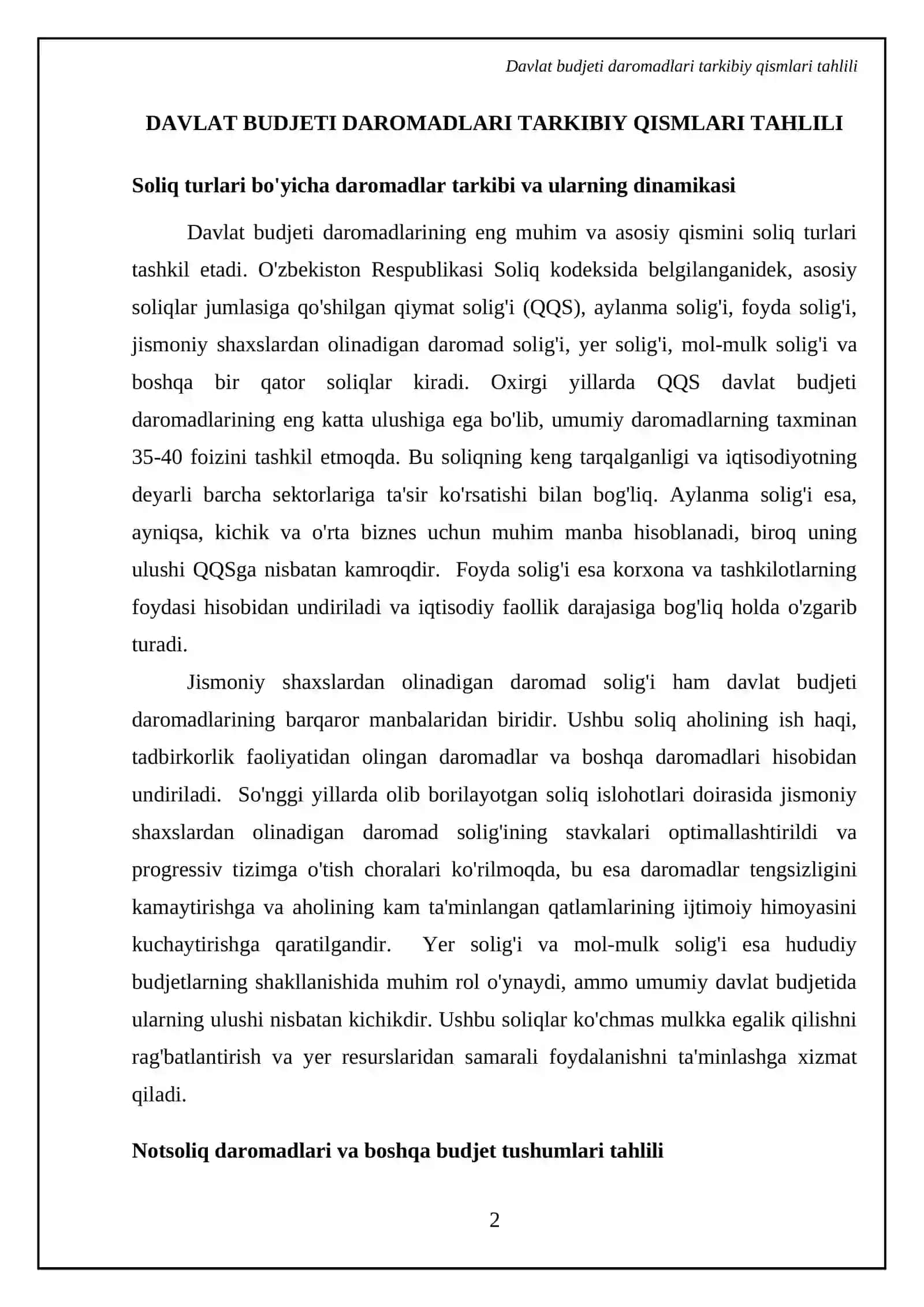 Davlat budjeti daromadlarining tarkibi va manbalari 4