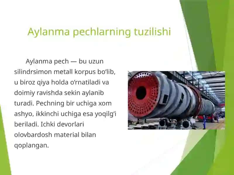 Aylanma pechlarda ohak ishlab chiqarish 4