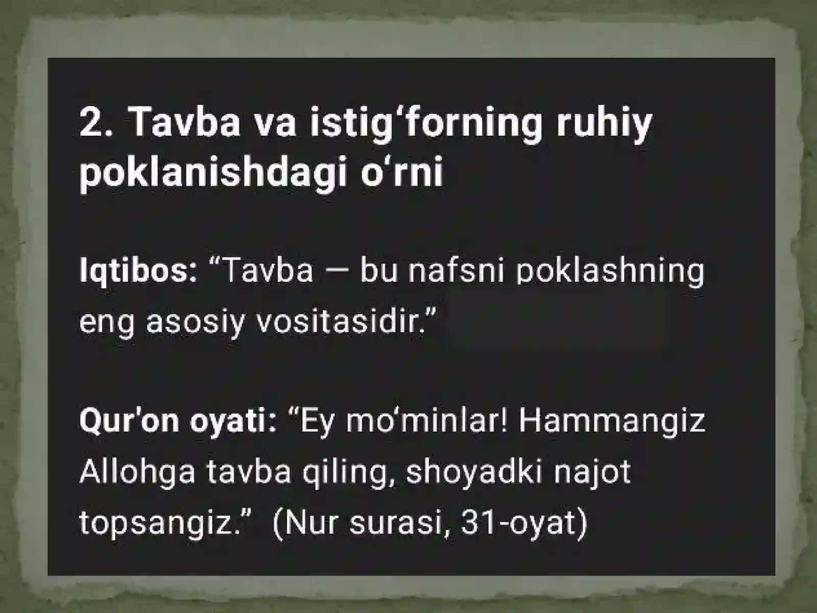 Ruhiy tarbiya va poklanish 4
