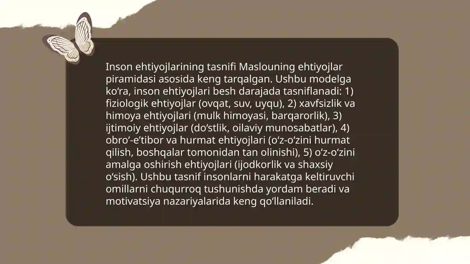 Ehtiyoj va qiziqishlarning psixologik tasnifi 4