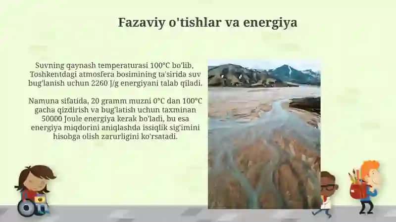 Suvning agregat holatlarini o'zgarishi 4