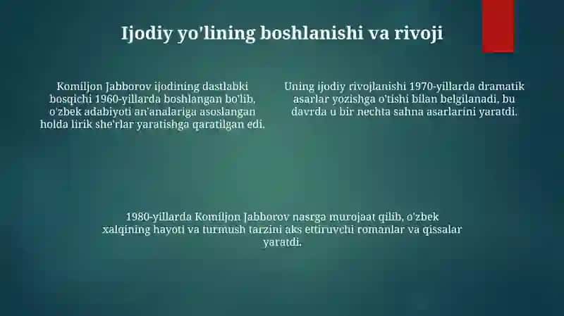 Komiljon Jabborovhayotivaijodihaqda 4