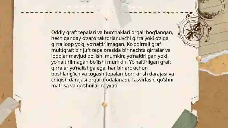 Grafik nazariyasining asosiy tushunchalari 4