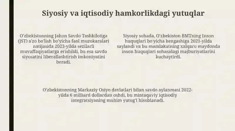 O'zbekistonning xalqaro tashkilotlar bilan hamkorlik aloqalari 4