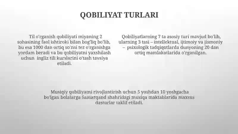 Qobiliyat va uning rivojlanishi 4