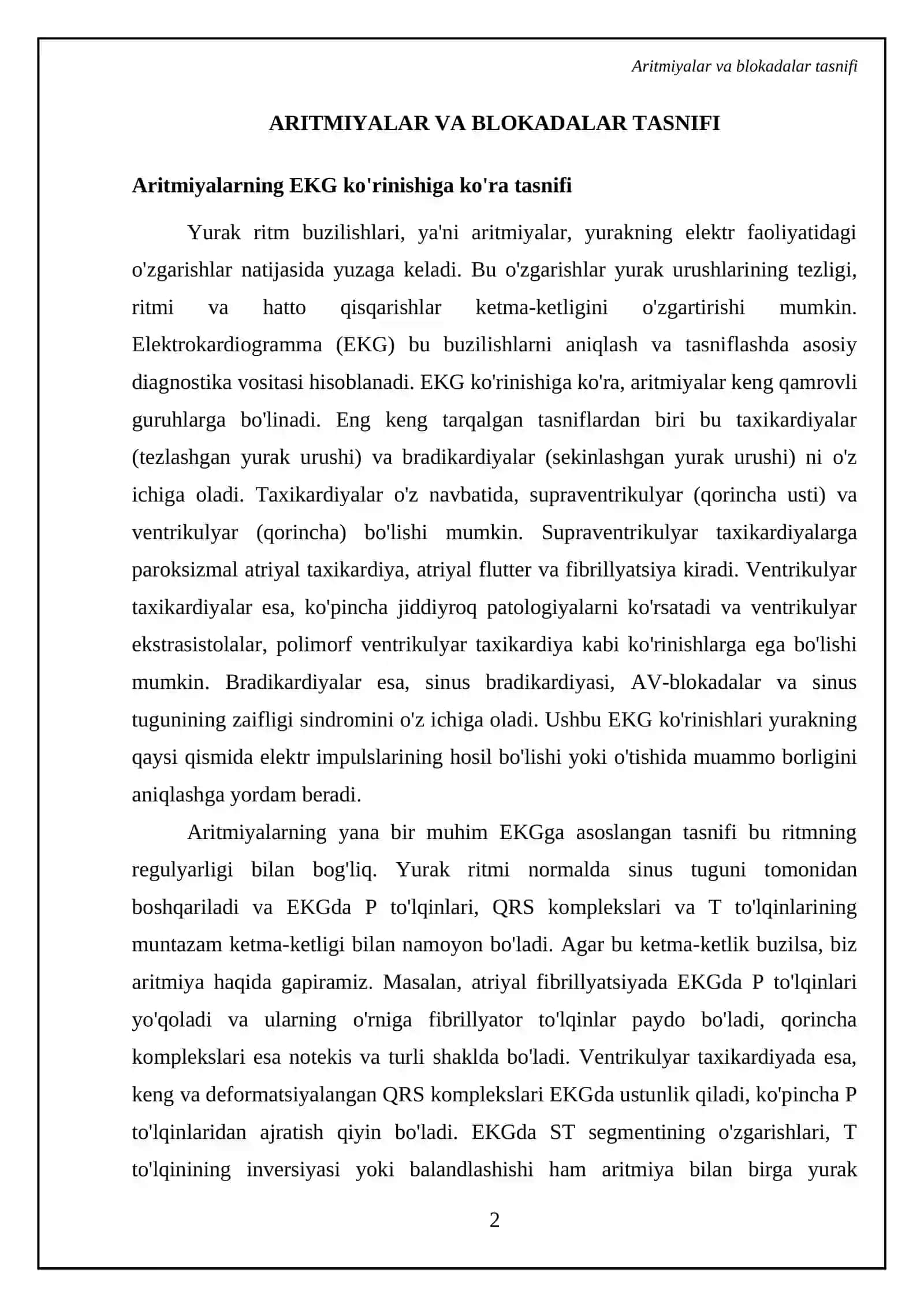 Yurak ritm va o’tkazuvchanligining buzilishi 4