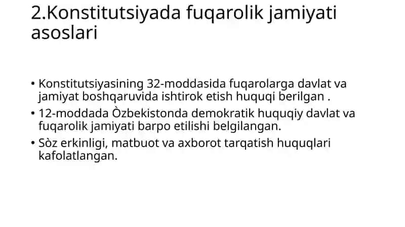 Òzbekistonda demokratik fuqarolik jamiyatining shakllanishi 4