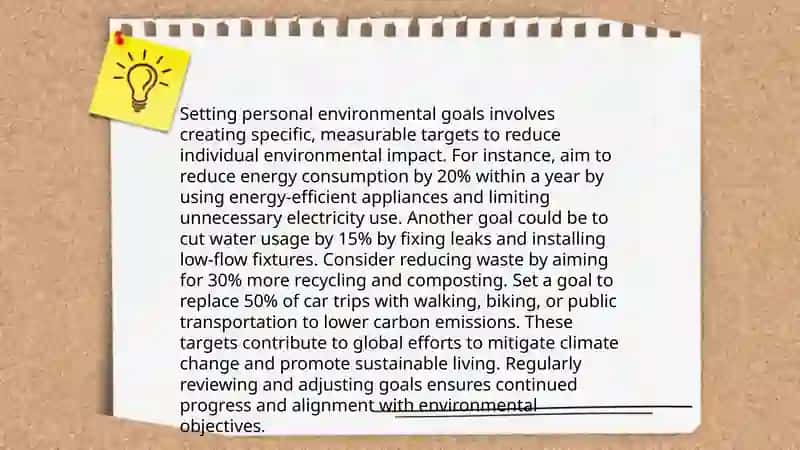 Develop your individual action plan to solving environmental issues 4