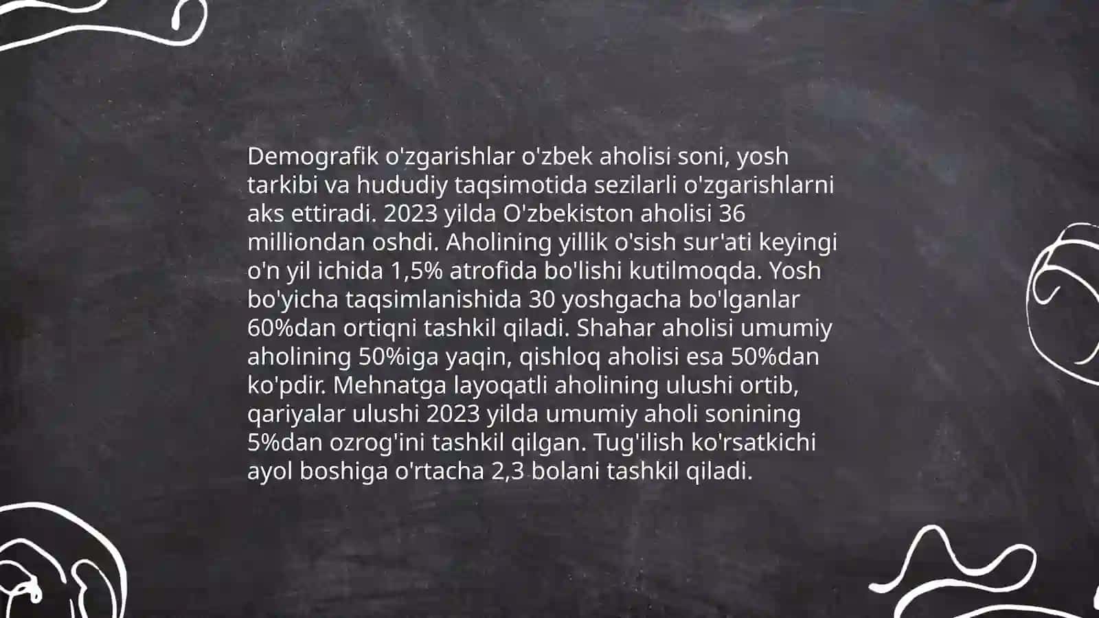 Demografik portlash va demografik tanglik jarayonlari 4