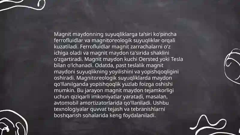 Magnit maydonning mexanik okozobga ta'siri 4