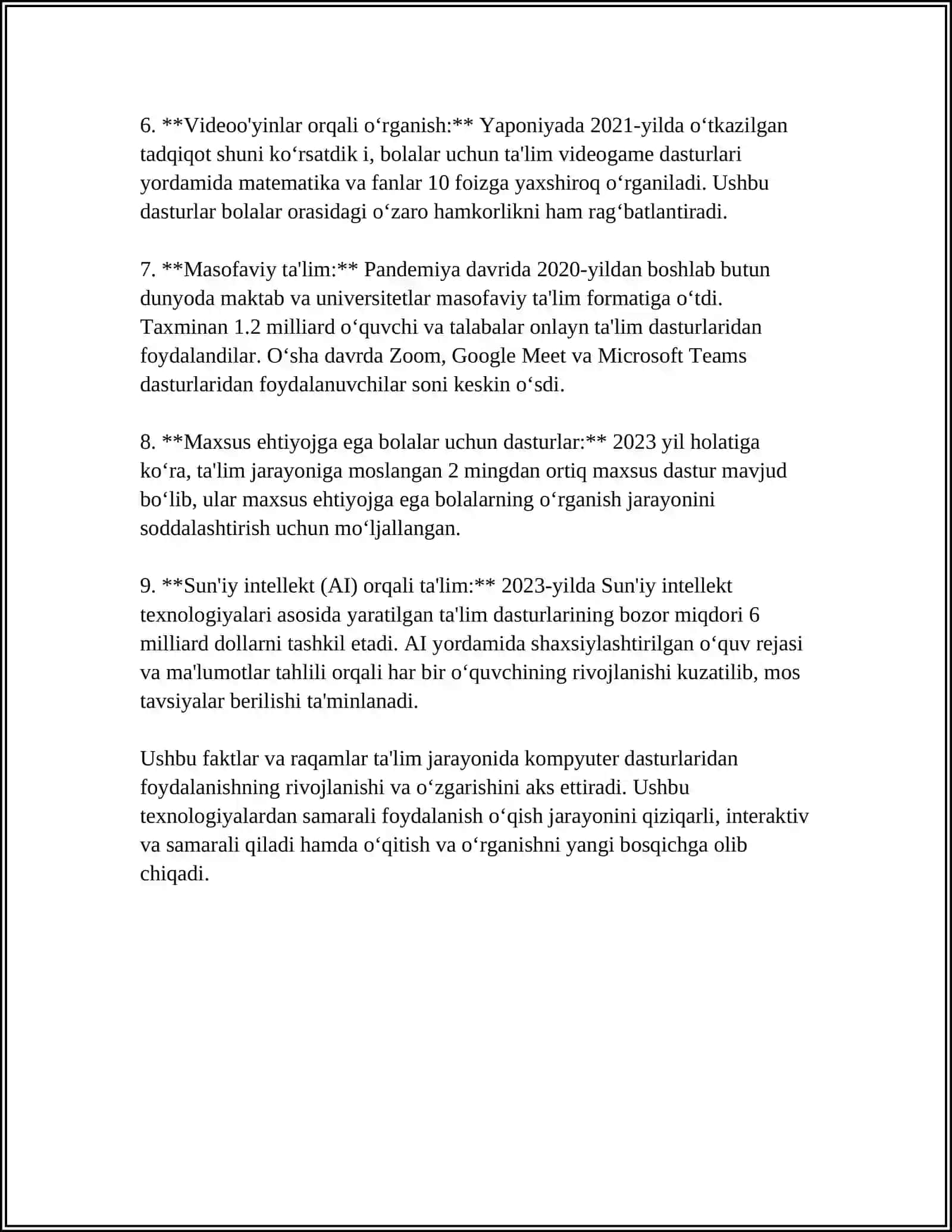 PEDAGOGIK KOMPYUTER DASTURLARI 4