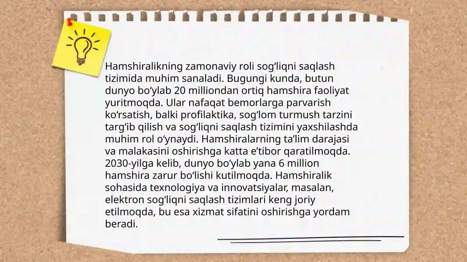 Hamshiralik haqida slayid 4