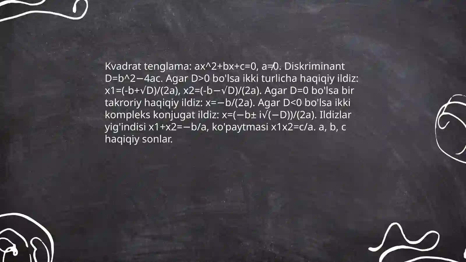 Algebraik tenglamalar va funksional tenglamalar 4