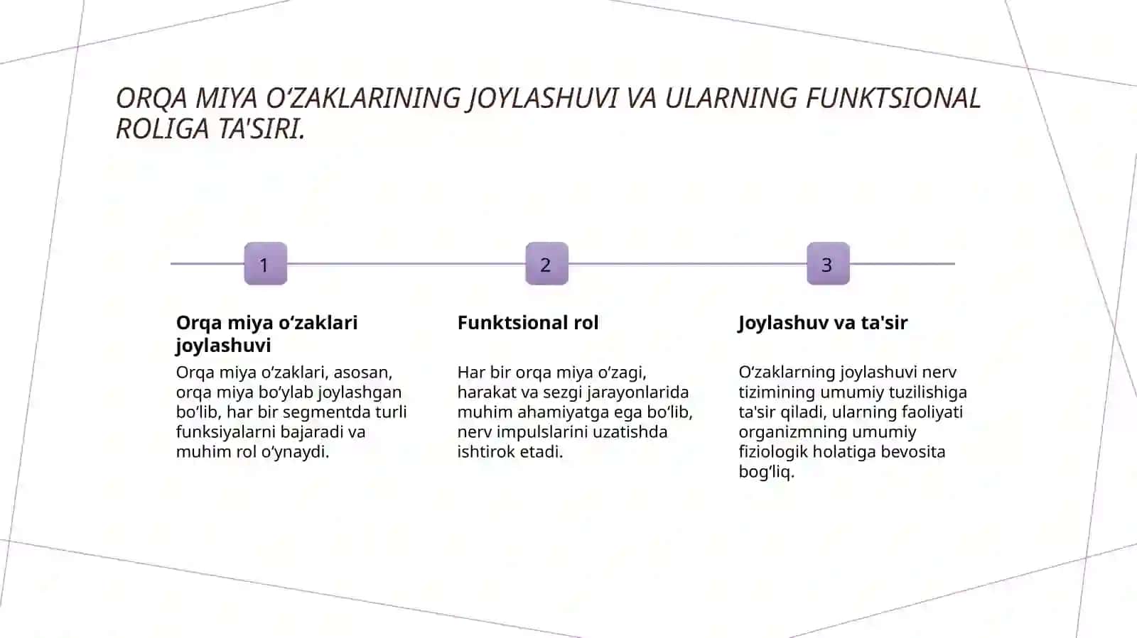 Orqa miya oʻzaklarining joylashuvi va ularning ahamiyat 4