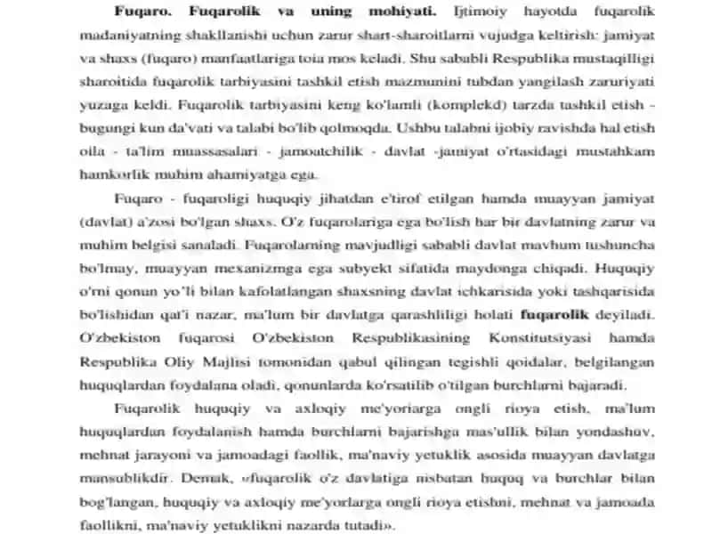 Fuqarolik Tarbiyasi 4