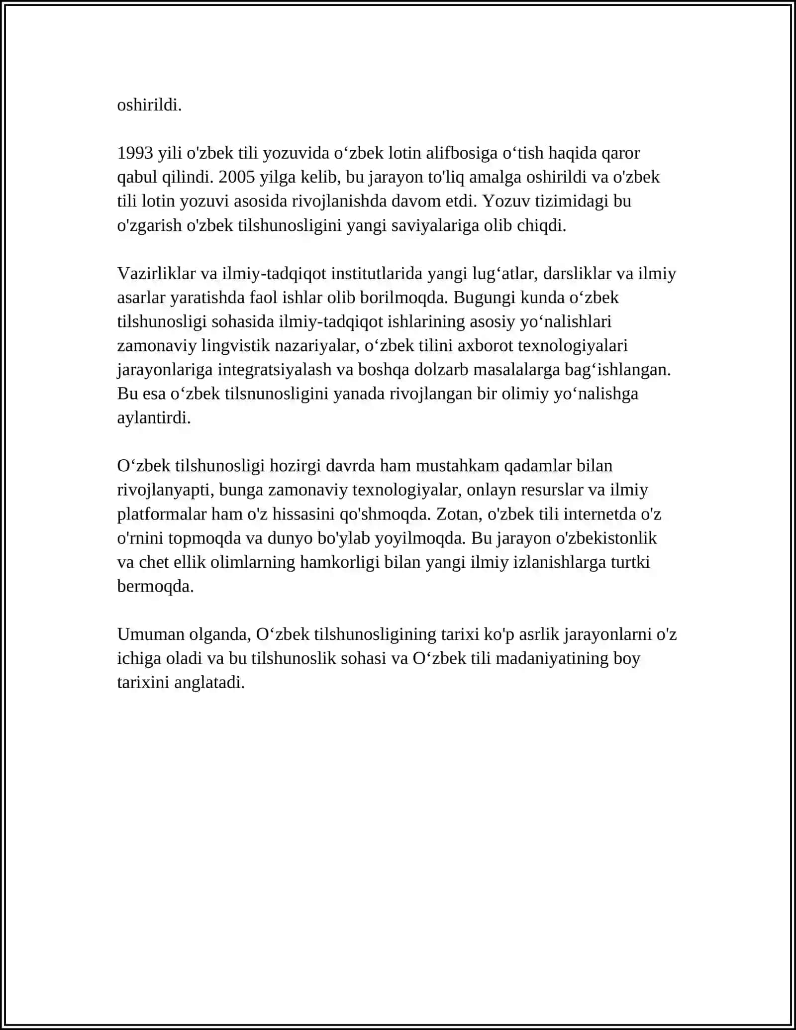 Oʻzbek tilshunosligi va uning rivojlanish yoʻllari 4