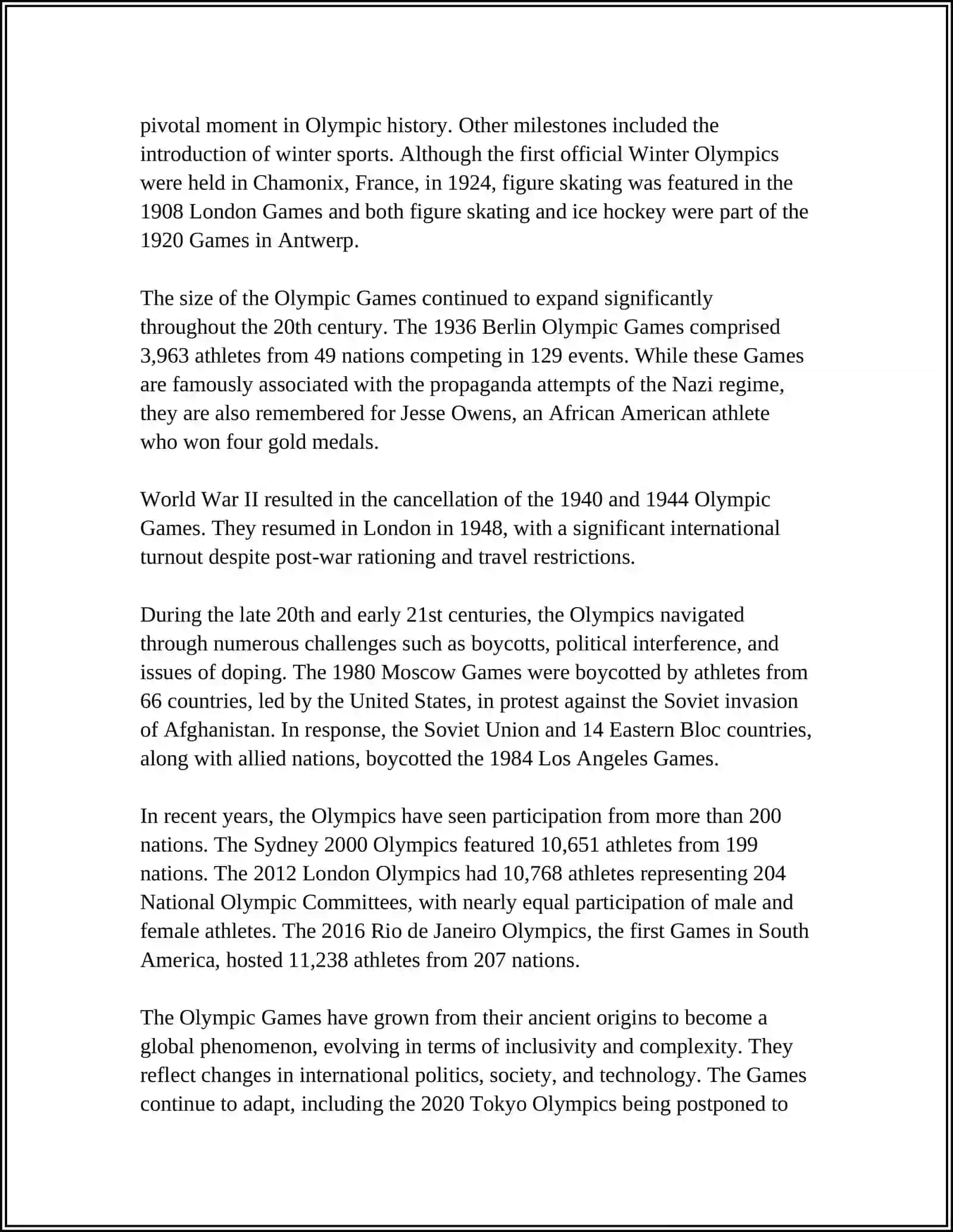 THE OLYMPIC GAMES 4