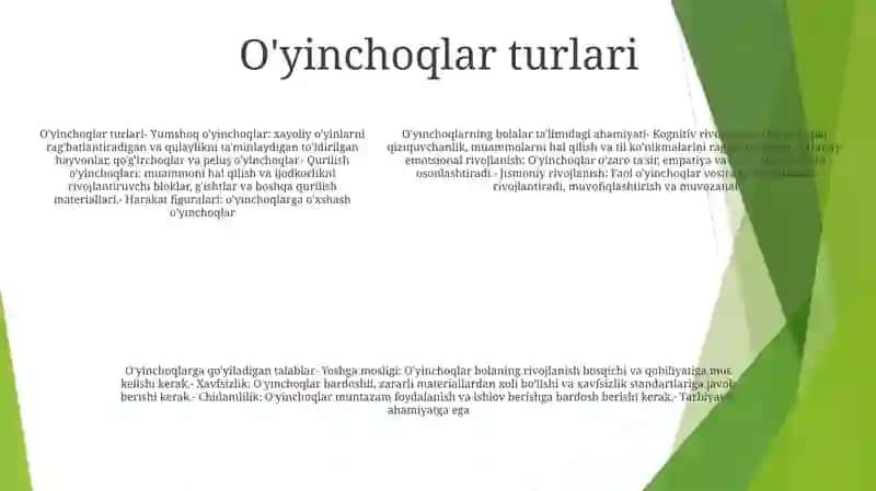 Bola Tarbiyasida OʻYinchoqning Ahamiyati 4