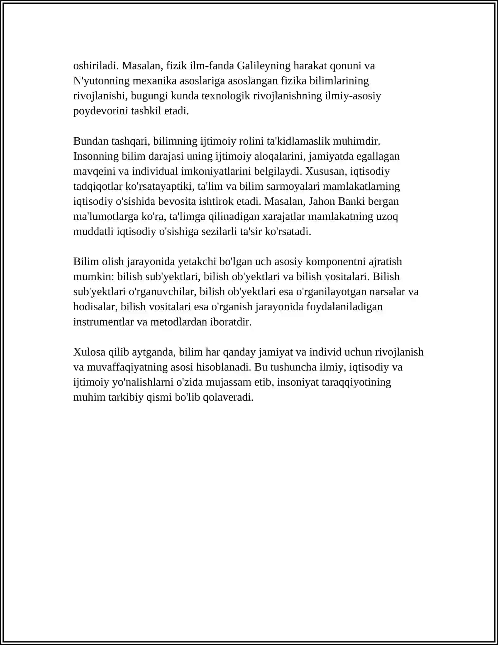 BILISH FALSAFASI 4