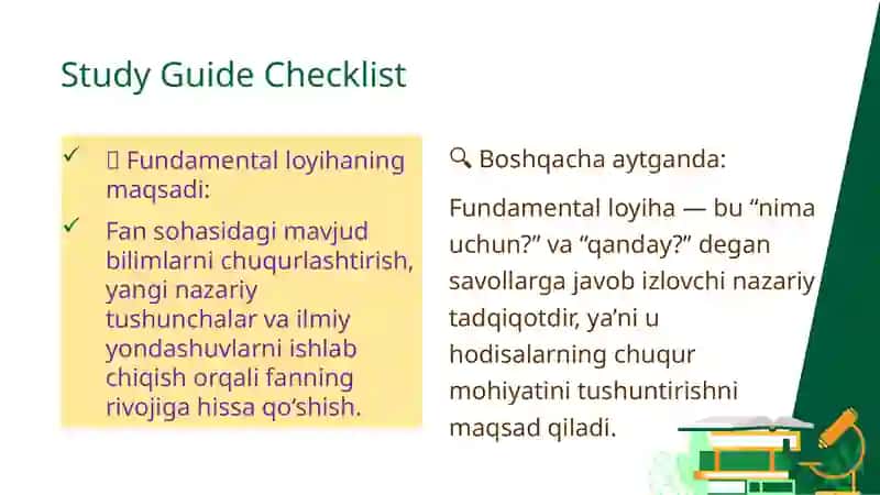 Fundamental loyiha yaratish 4