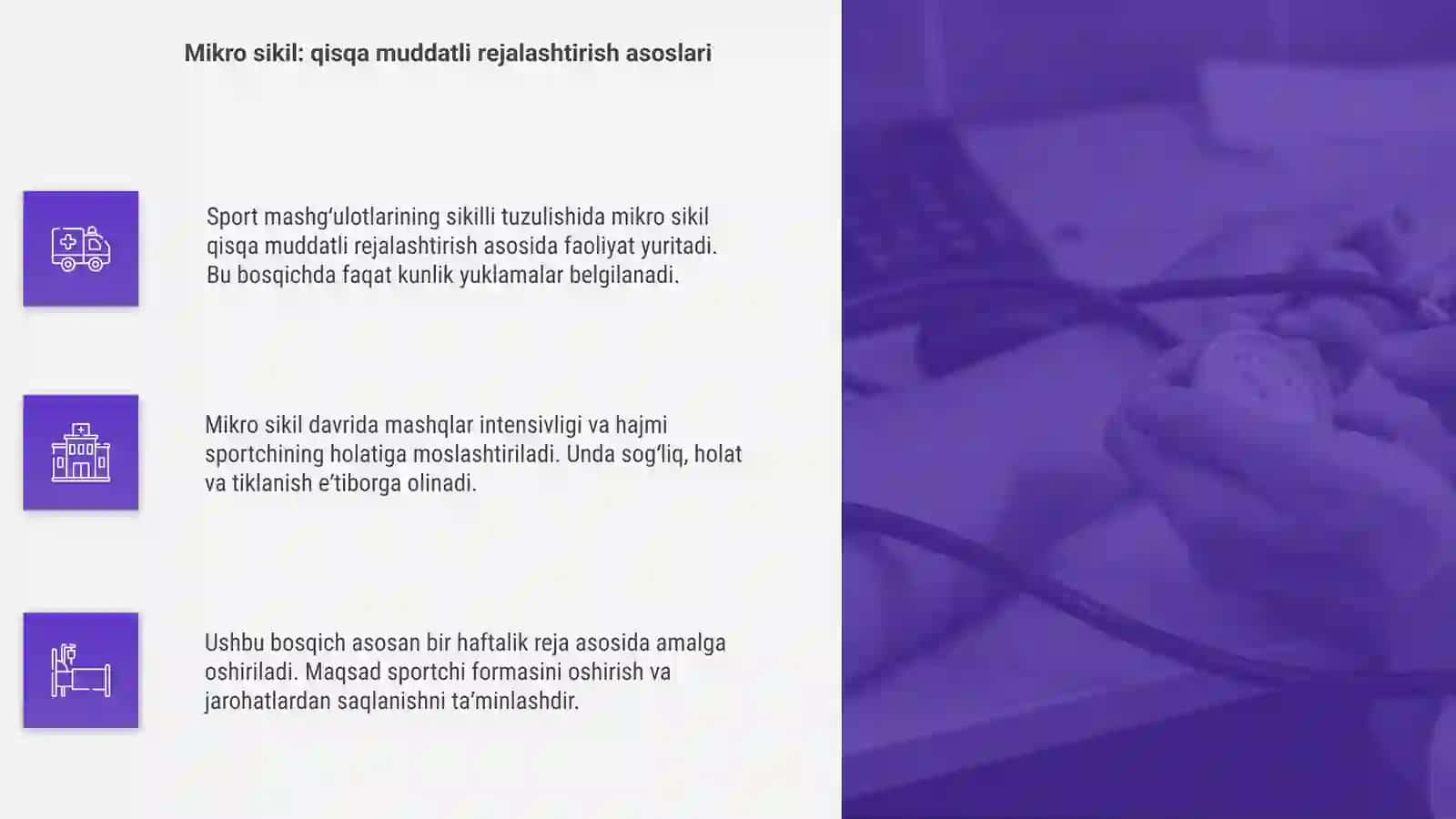 Sport mashgʻulotlarining sikilli tuzulishi 4