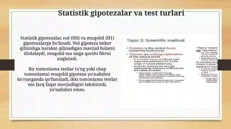 Gipotezani tekshirishning nazariy va amaliy usullari 4