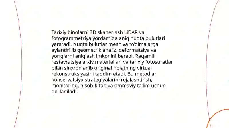 Arkeologik yodgorliklarning 3D qayta tiklanishi 4