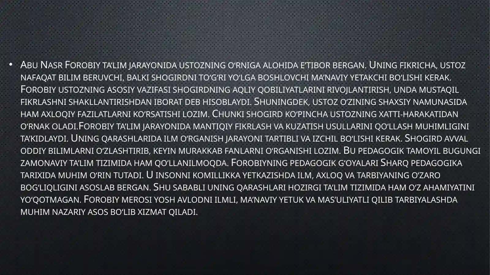 Abu Nasr Forobiyning pedagogik qarashlari 4