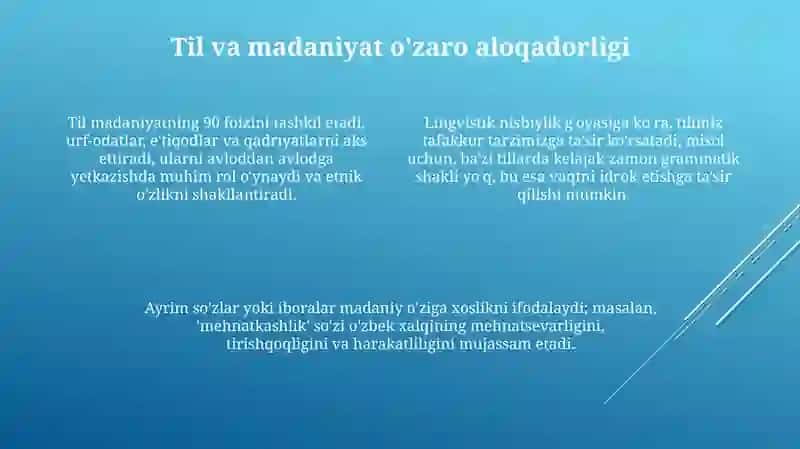 Til-insoniyatning muhim aloqa-aralashuv vositasi 4