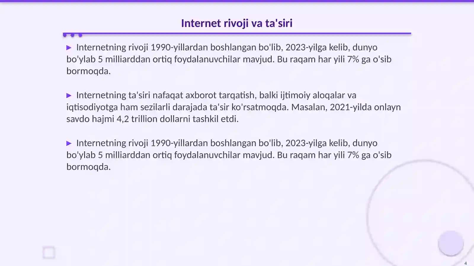 Media maydon va internet imkoniyati 4