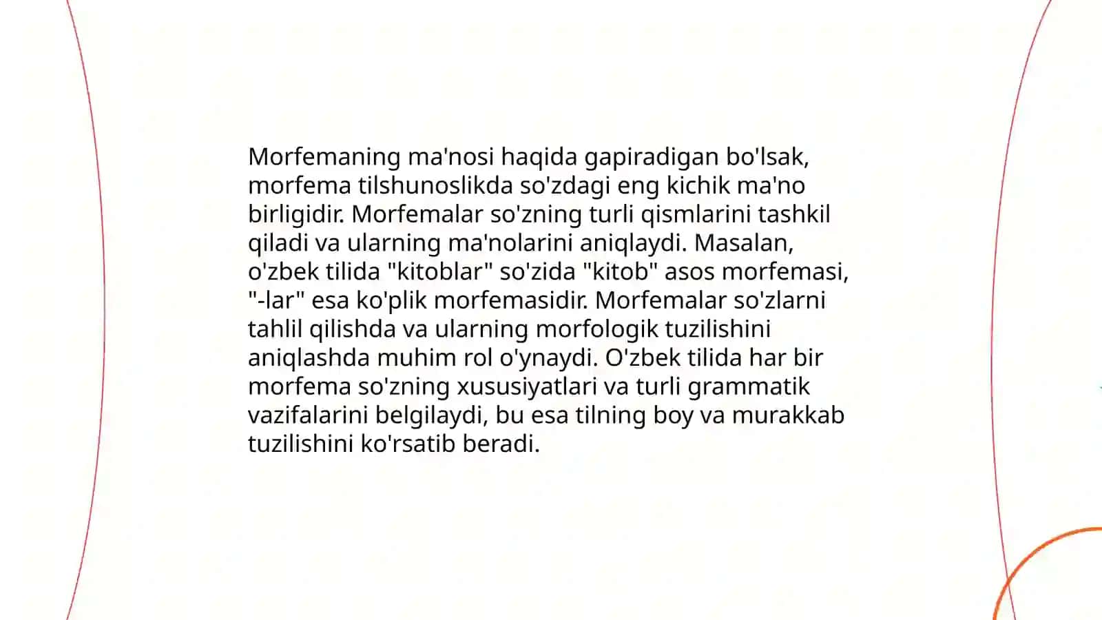 Morfema. Morfemaning turlari 4
