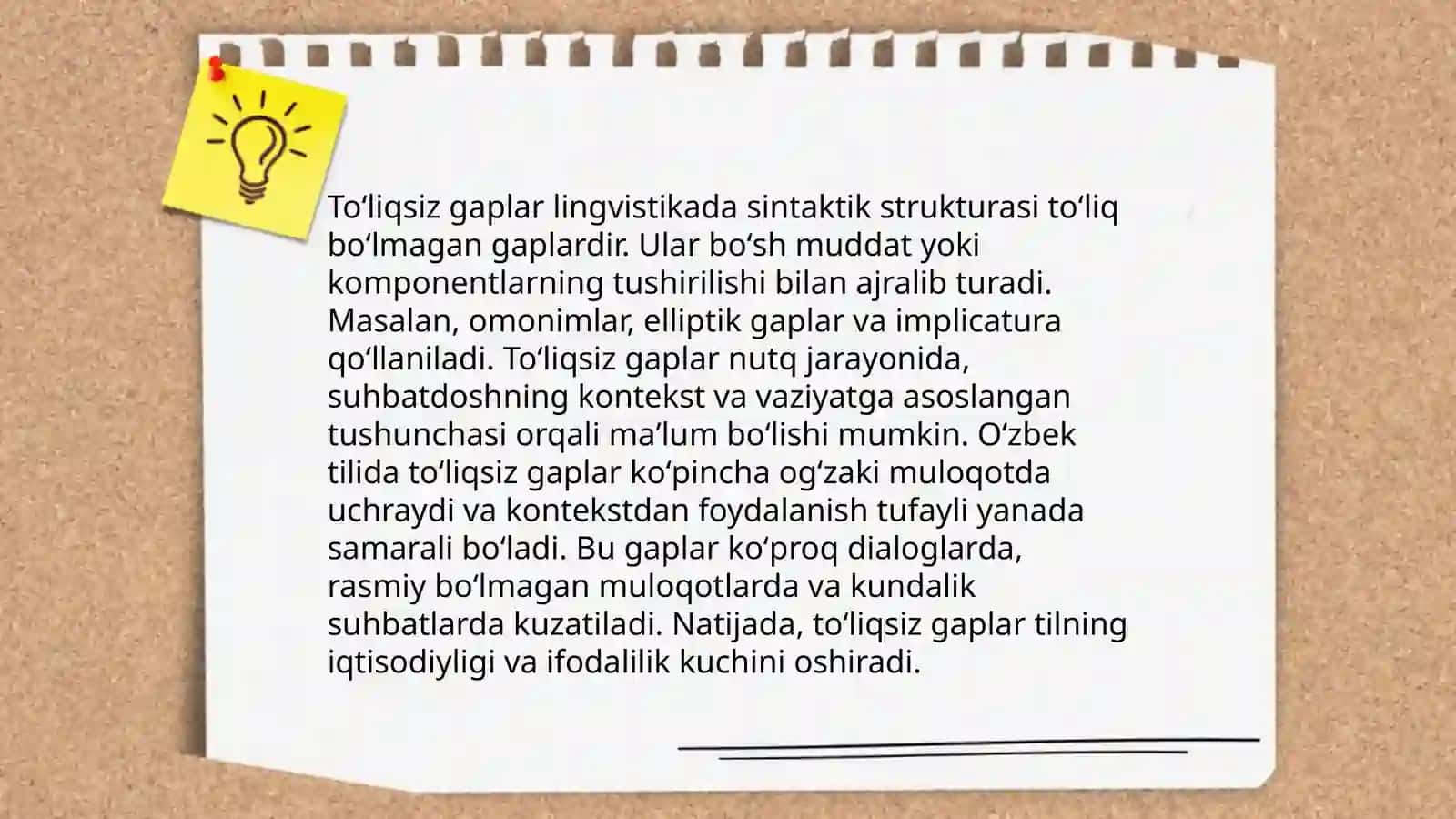 Toʻliqsiz gaplarning uslubiy hususiyatlari 4