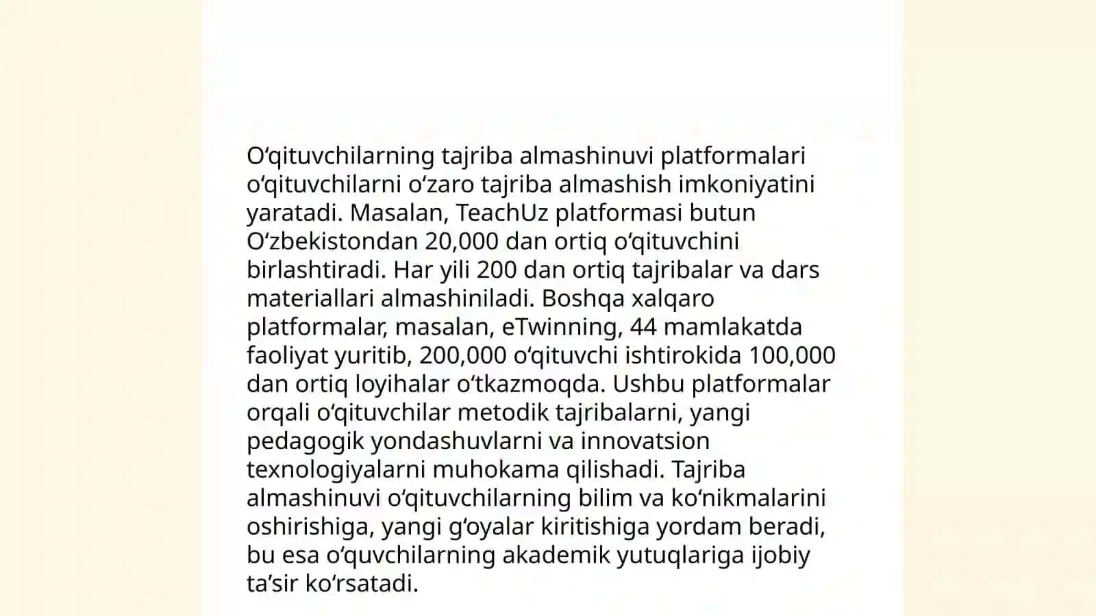 Ilg‘or pedagogik tajribalarni to‘plash va amaliyotda qo‘llash 4