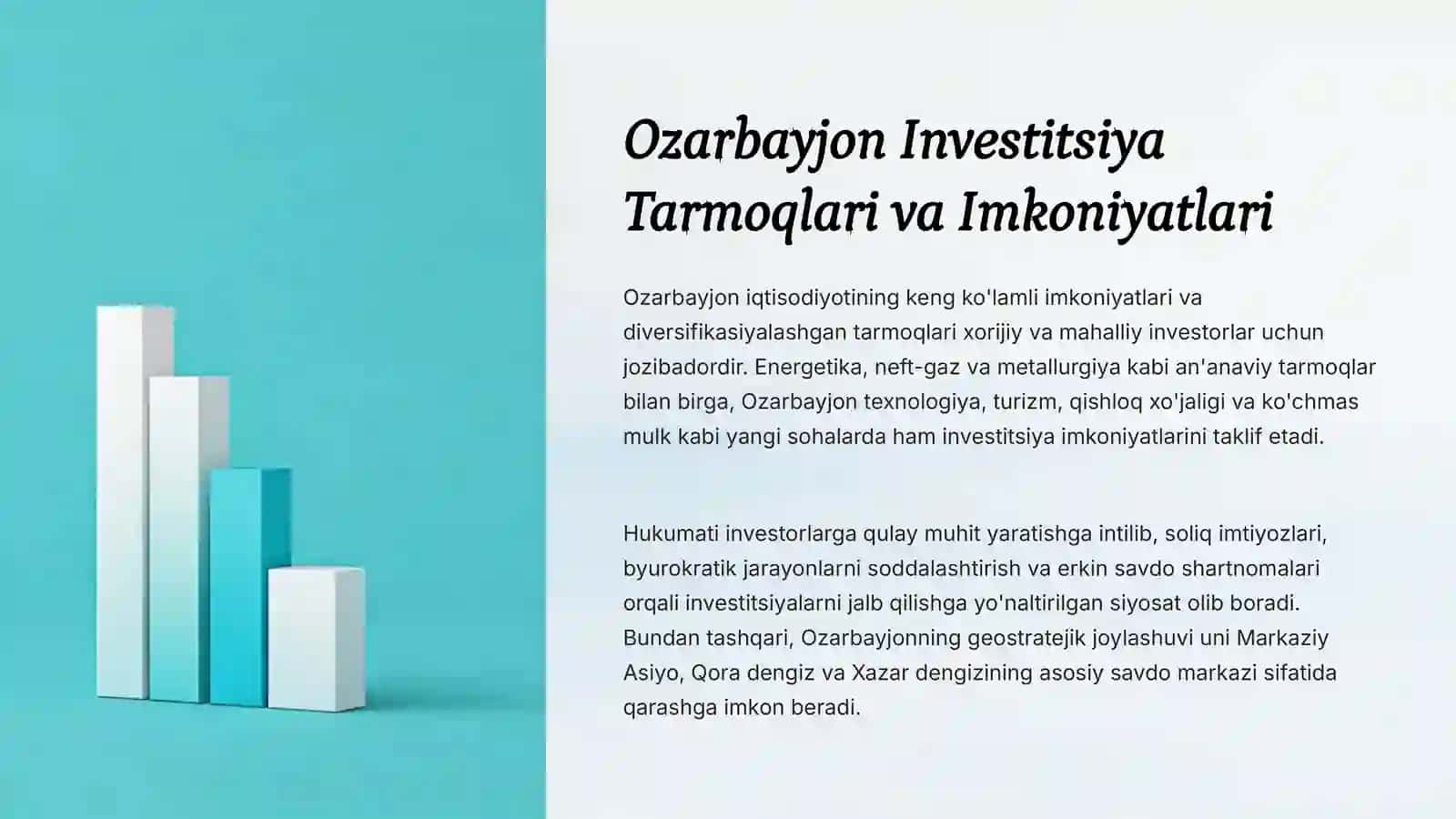Ozarbayjon davlatining investatsiya tahlili 4