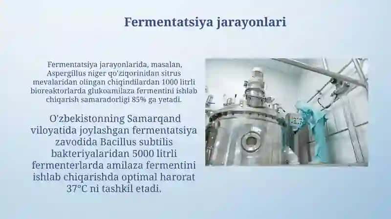 Sanoat asosida ferment ishlab chiqarish 4